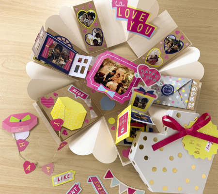 手作りアルバムの仕掛け 回る観覧車+伸びるバースデーケーキ 型紙2種セット ダウンロード販売HAPPY BIRTHDAYCRAFTS ハピバクラフト 〜誕生日の飾り付けや手作りメッセージカードのお店