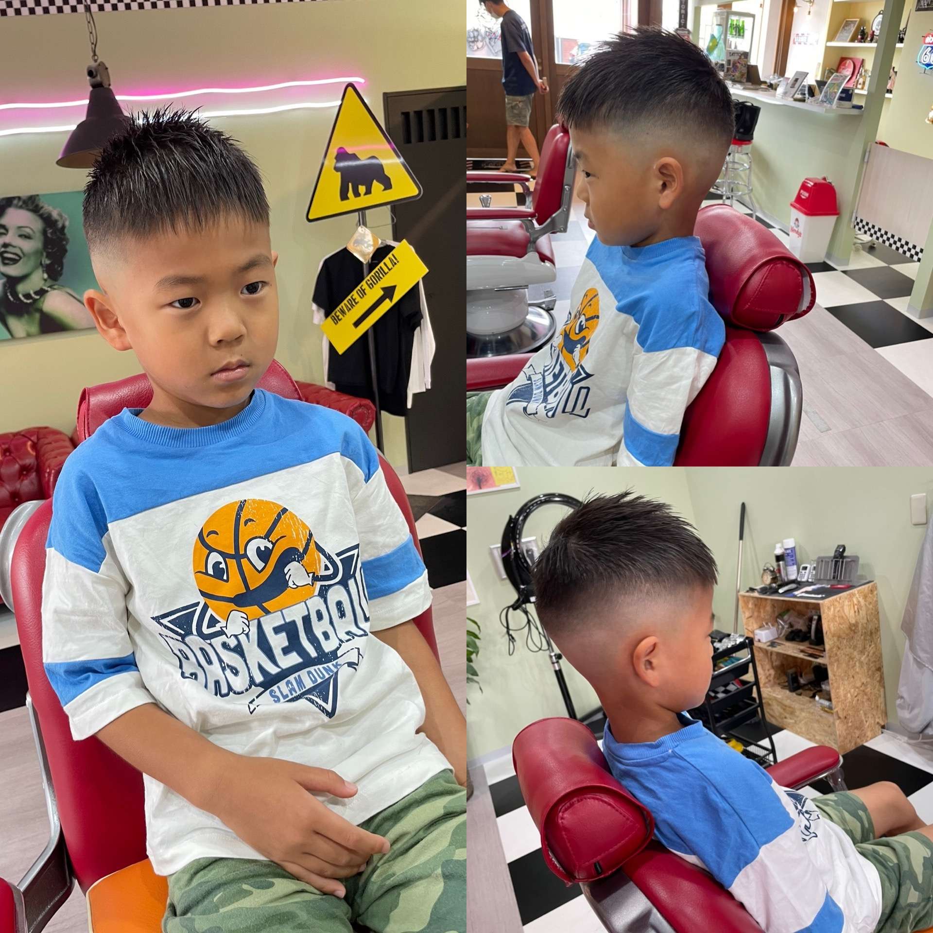 ツーブロックベリーショート 切り方キッズカット