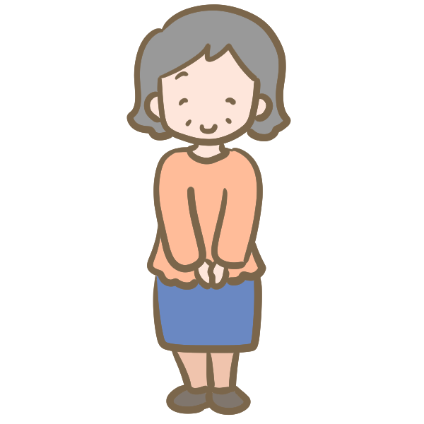 老人のイラスト「かわいいおばあさん」かわいいフリー素材集 いらすとや