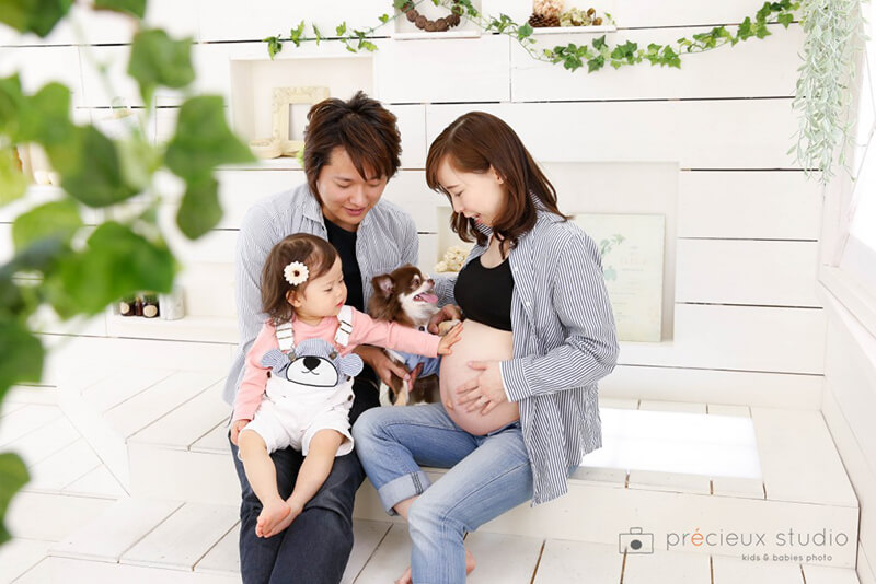 マタニティフォト＠ご自宅にて 湘南東京・神奈川 川崎・横浜・茅ヶ崎 の出張撮影 カメラマンならHUG TIMEへ七五三・家族写真・お宮参り