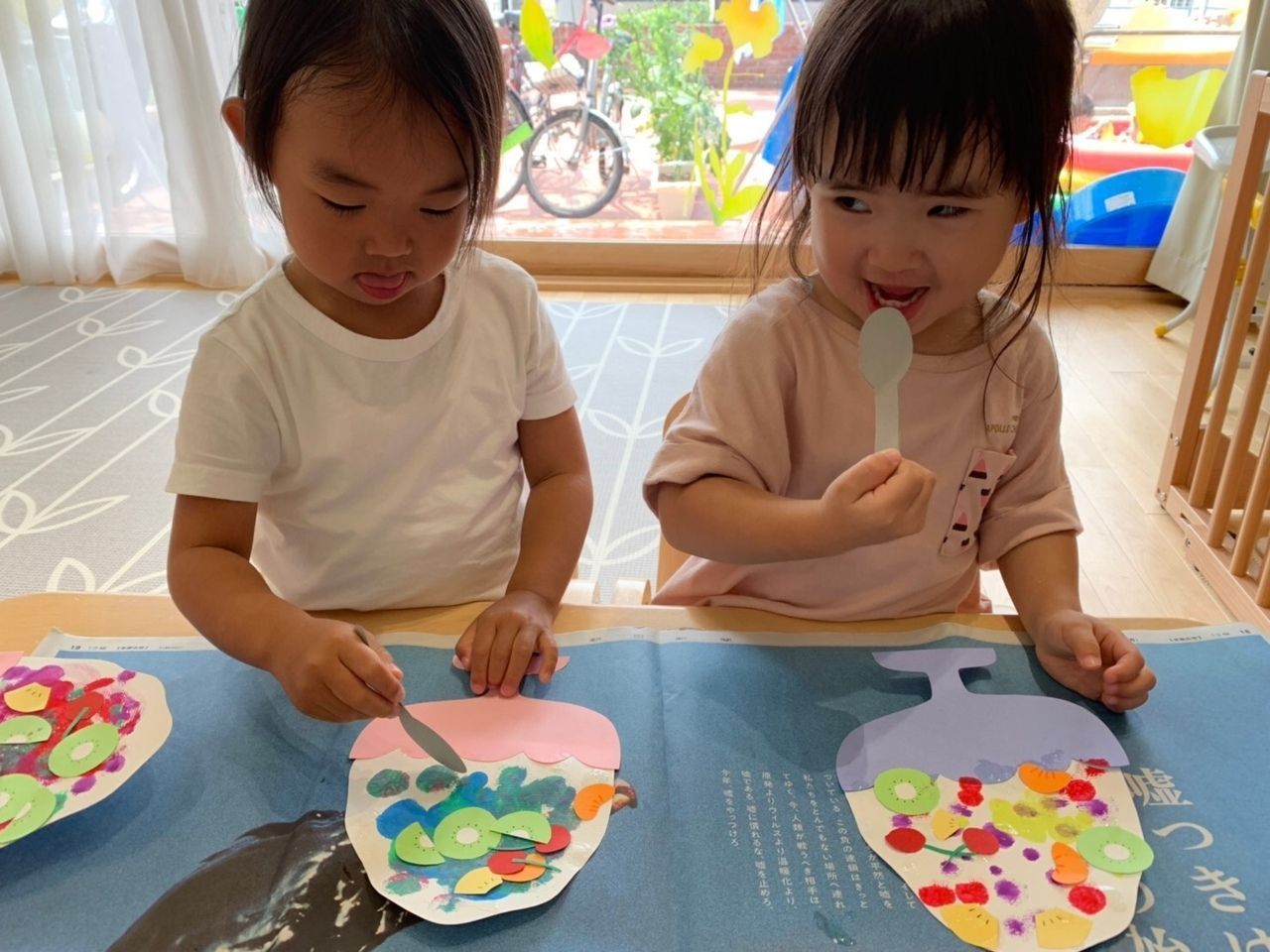 お絵描き「魚」 ２歳児令和３ 2021 年７月12~15日幼稚園型認定こども園 上谷学園 幸幼稚園西宮市 さちようちえん