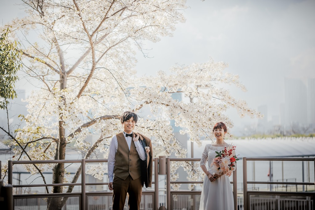 一足早い桜ロケ 河津桜 プラン♪スタジオTVB 京都店前撮り・フォトウェディング