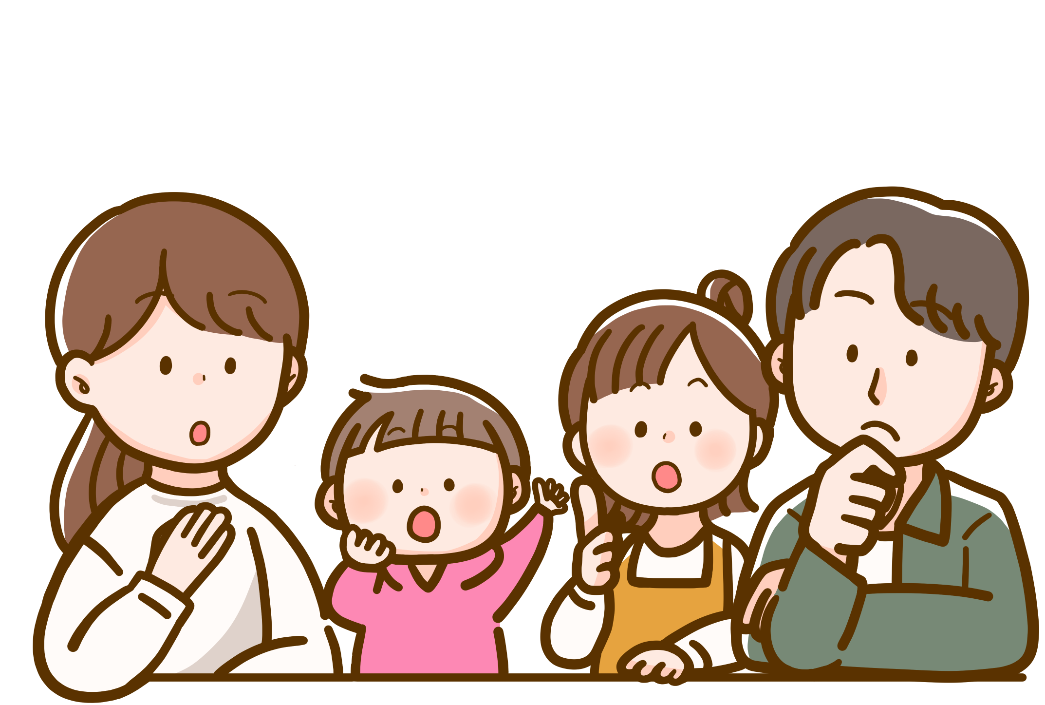 温かい抱擁でお互いを抱きしめる4人の陽気なイラスト入りの家族イラスト素材透過、PNGフリー画像ダウンロード - Pngtree