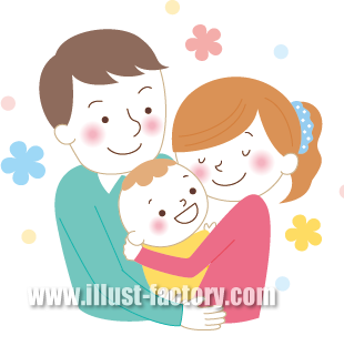 育児・赤ちゃんと家族 無料イラスト フリー素材