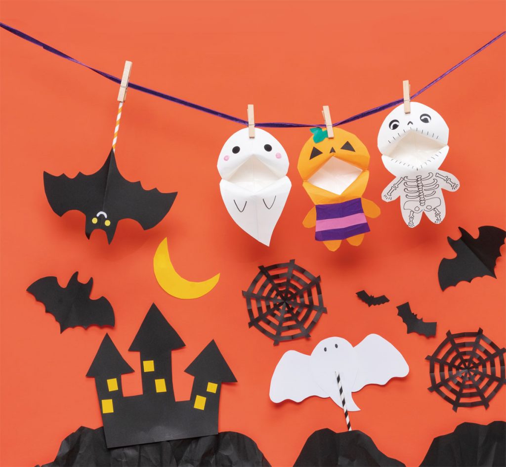 ハロウィンのお面製作 かぼちゃなどをかわいく手作り!保育園でもいちにの山紫水明