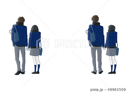 後ろ姿 カップル デート 恋人のイラスト素材 - PIXTA