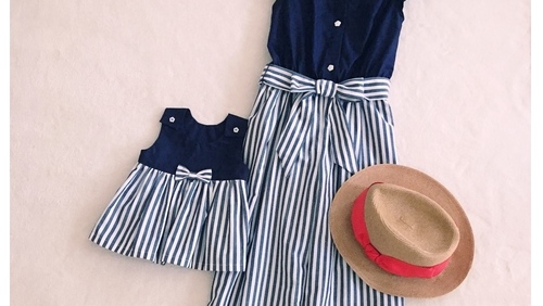 こども服「スクエアネックのワンピース 型紙不要 」作り方ぬくもり