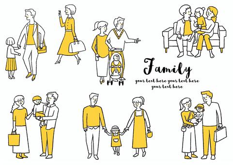 家族イラスト ファミリーイラスト 似顔絵 イラスト イラストレーション illustration illust イラストグラム illustgramゆるイラスト イラスト練習 ibispaintxibispaintおしゃれイラスト シンプルイラスト モノクロイラスト ファッションイラストアート 絵