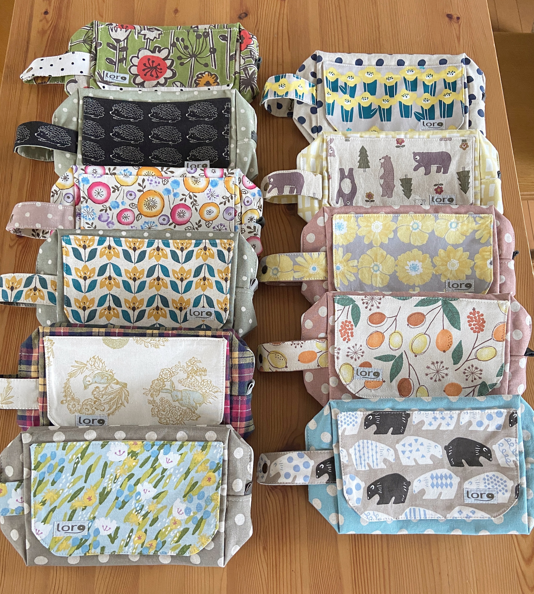 裏地なしだからふんわり軽い！イブル生地で作るおむつポーチcroccha