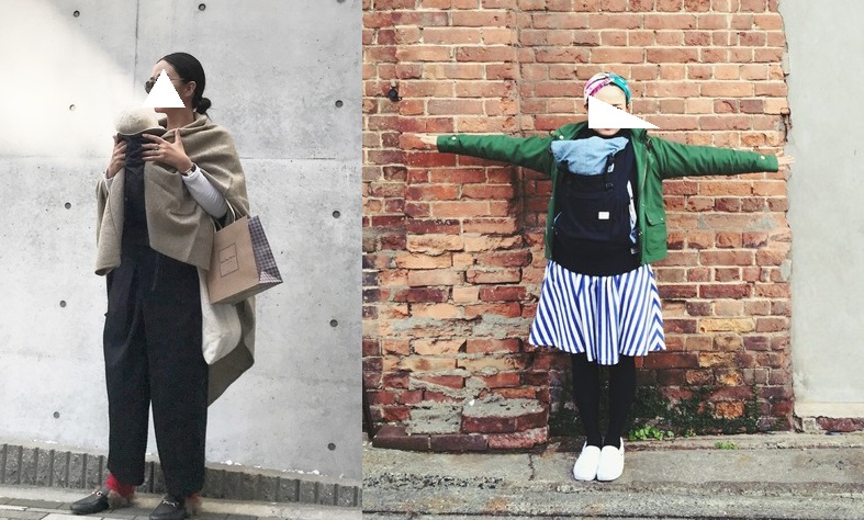 1月冬 抱っこ紐のママの服装はストレッチ入りライダースで着ぶくれなし30代双子女子のキラキラ都会ライフ