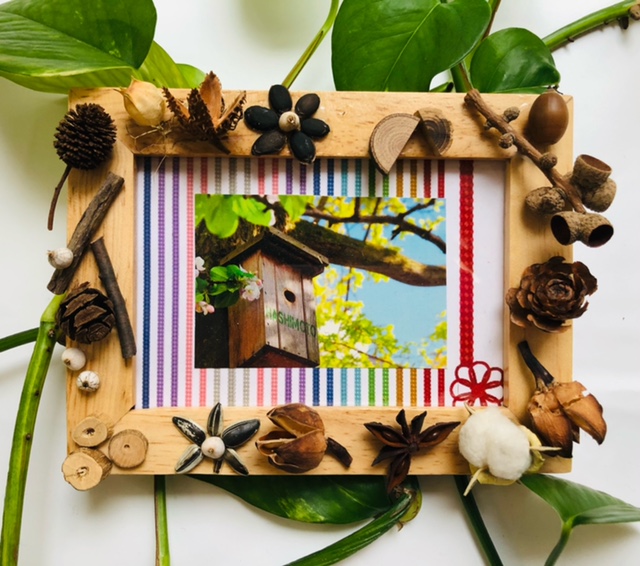 卒園のプレゼントに！段ボール＆マカロニでできる可愛い写真立ての作り方♪ほいくびより