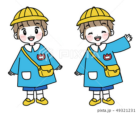 制服を着た、幼稚園児の男の子の無料イラストイラストセンタ