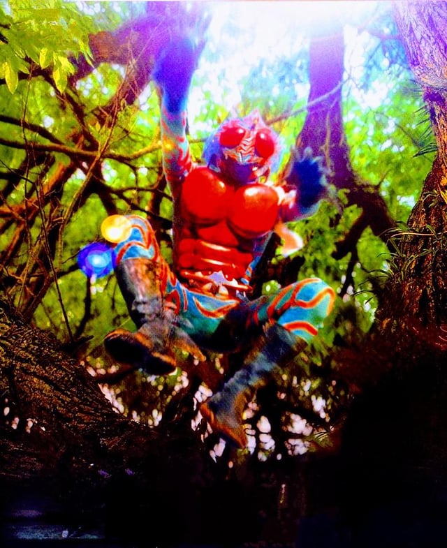 似顔絵>仮面ライダーアマゾン 山本大介です 仮面ライダーアマゾン 」のりの たますけのイラスト