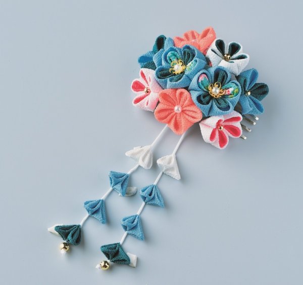 つまみ細工キット 七五三 髪飾り 初心者OK！写真で解説作り方説明書つき