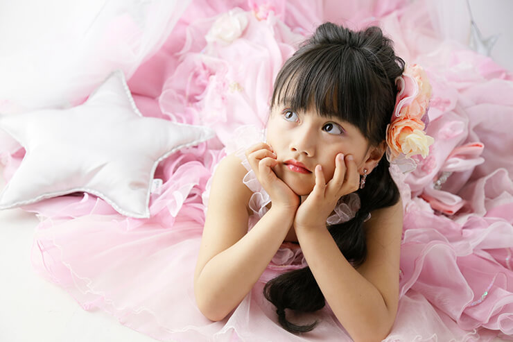 写真付き 7歳の七五三の髪型例ヘアセットする場所はどこ？ 七五三写真のフォトスタジオ・写真館はらかんスタジオ