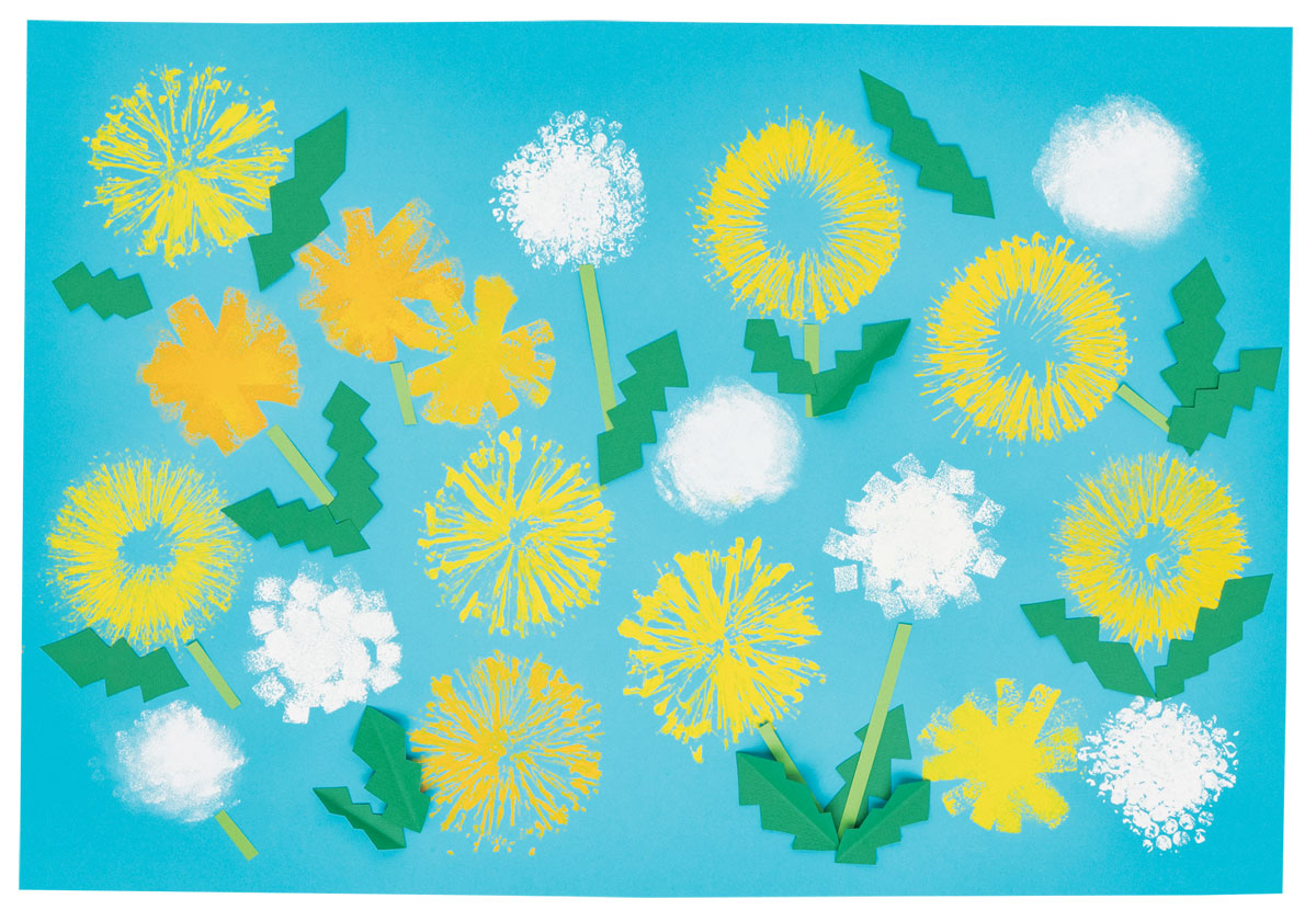 ３月の製作、「たんぽぽ」を作りました。 第３江坂校大阪の認可保育園 ポッポ保育園