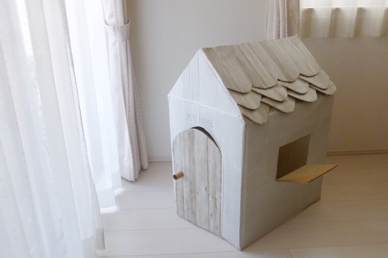 子どもと一緒に家にあるものを使ってドールハウスを作ってみました！ - kodomoto