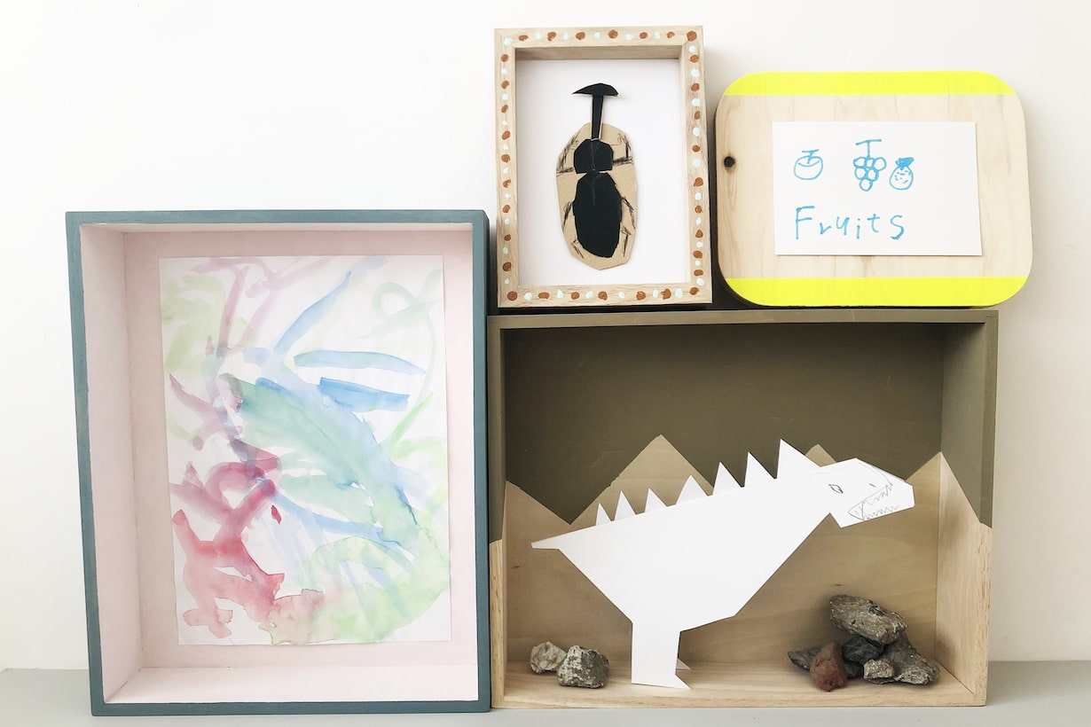 子どもが描いた絵をコラージュでおしゃれに可愛くインテリアに！ - kodomoto