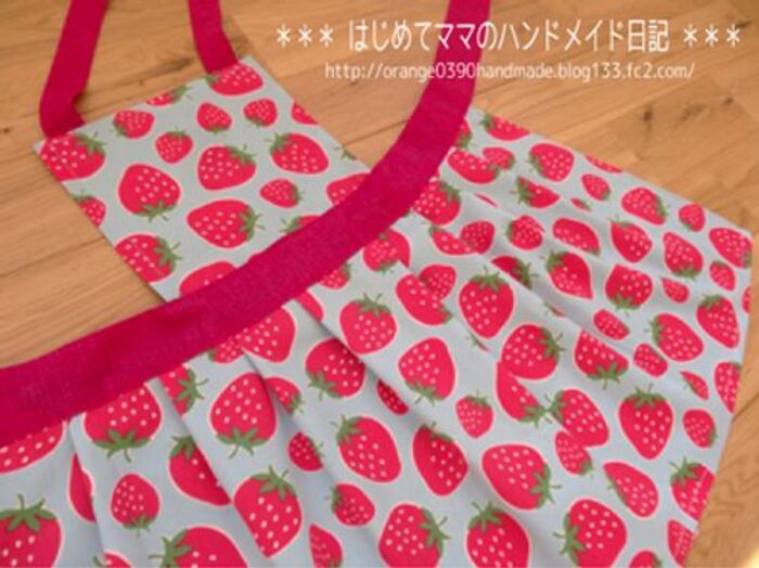 子供用エプロン 100~120㎝ゴムタイプエプロンの作り方 入学準備に - YouTube