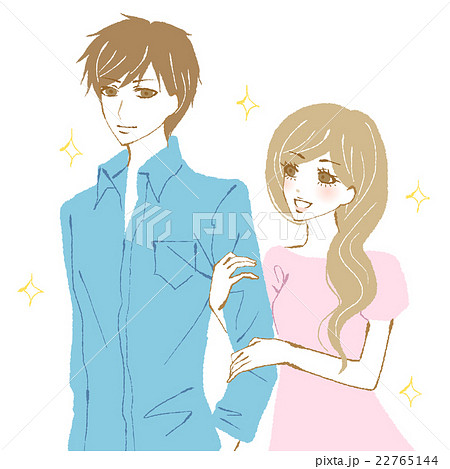 パーティで腕を組むカップルのイラスト素材FYI01640805ストックフォトの Qlean Market キュリンマーケット