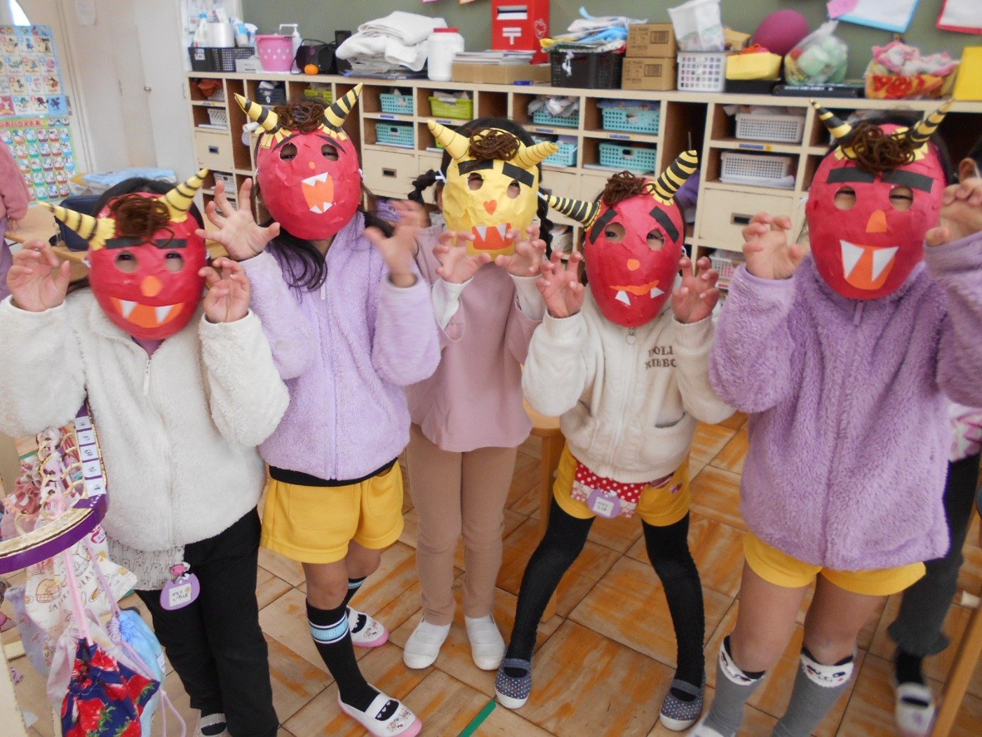 鬼のぼうし製作を楽しもう