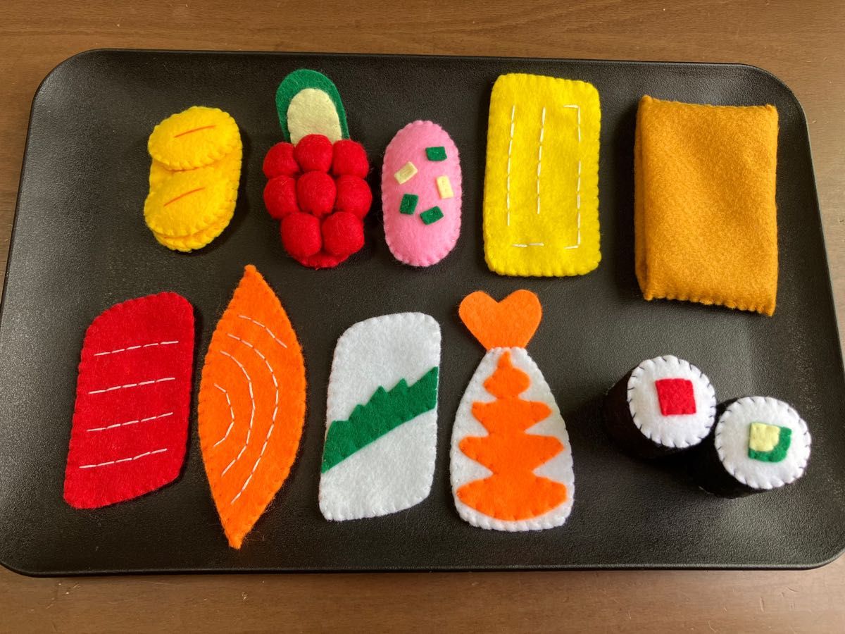 受注製作☆フェルトでお寿司屋さんごっこ - 『Felt Factory』minne byGMOペパボ 国内最大級のハンドメイド・手作り通販サイト