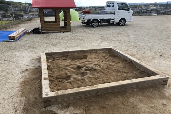 砂場を作りました！ DIY製作記録Vol.4