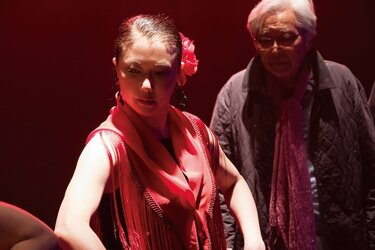 寅さん像」の視線の先に見送る「さくら像」が立ちました