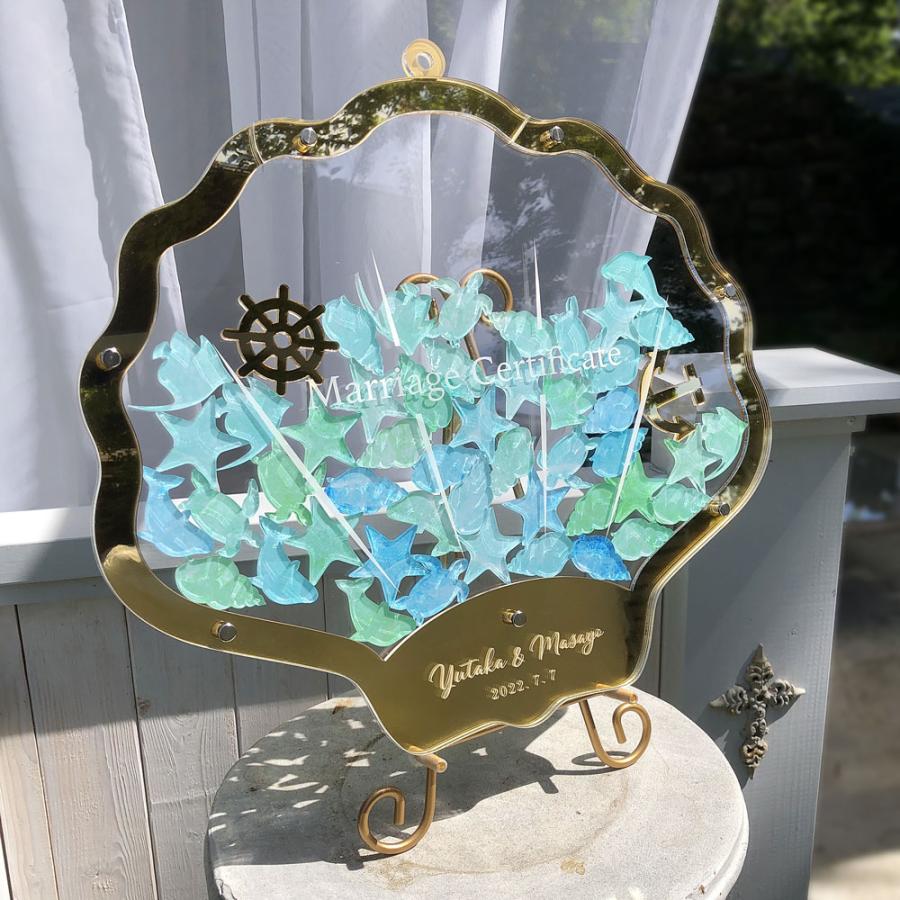 結婚証明書 アクリル ゲスト参加型 名入れ 人前式 ピースはめ込み アルコールインクアート風 ゲスト参加型 結婚証明書アクリルアートプレート「ペール」 : ファルベ結婚式アイテムとお祝いギフト専門店 - 通販 - Yahoo!ショッピング