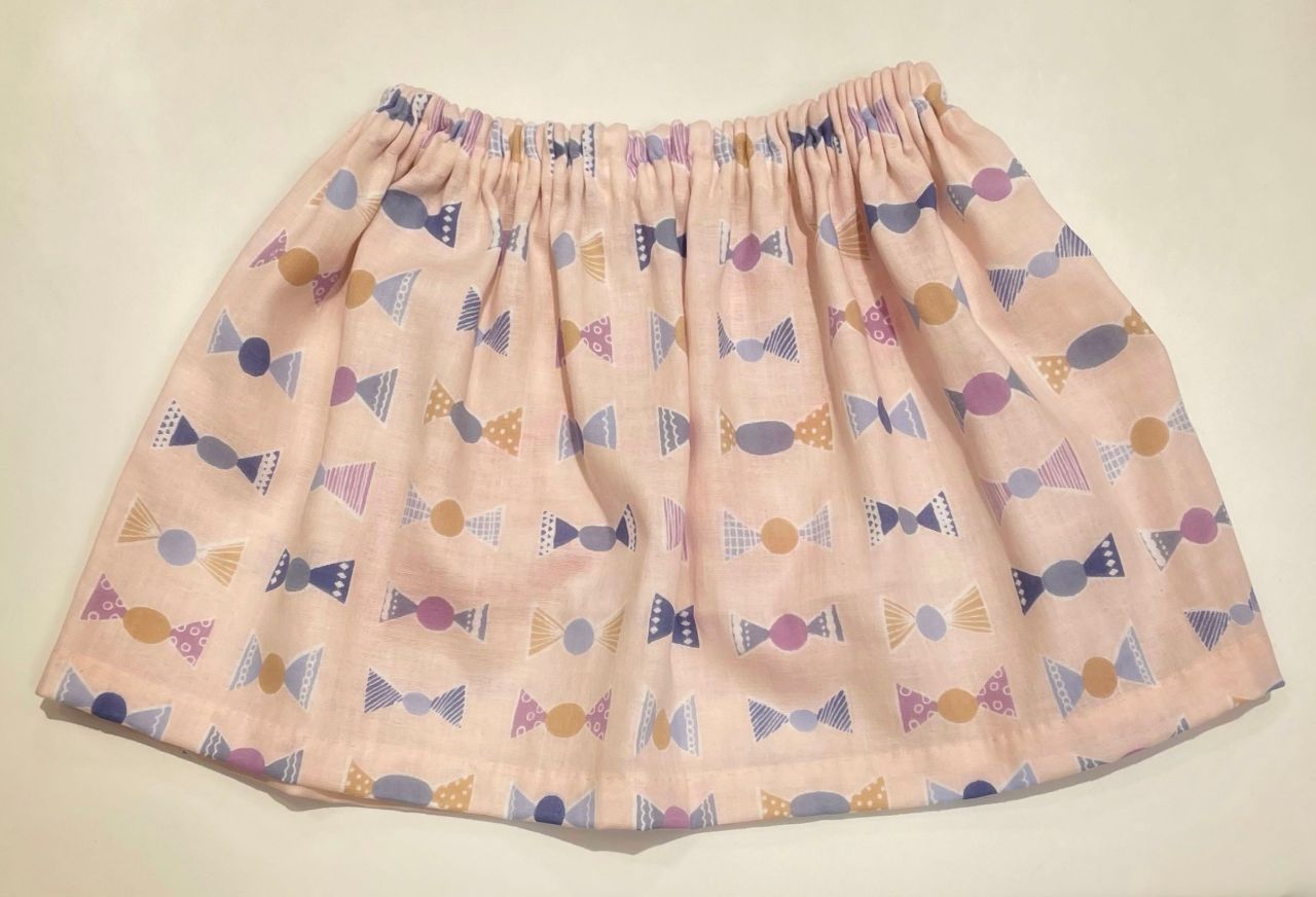子どもギャザースカートの作り方 100〜140サイズゴムスカート