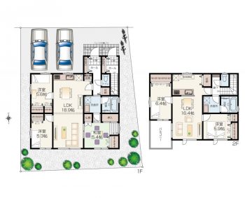 注文住宅 間取りプラン 35坪 家事動線がスムーズ！収納がたくさんある間取りの家栃木県宇都宮市の工務店 薄井工務店