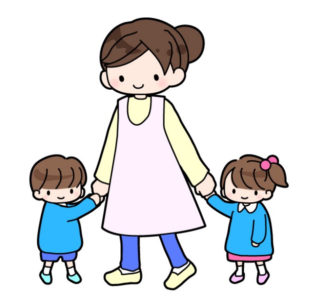 立っている幼児 園児の男の子・女の子 の無料フリーイラスト咲くっとイラスト さくっといらすと