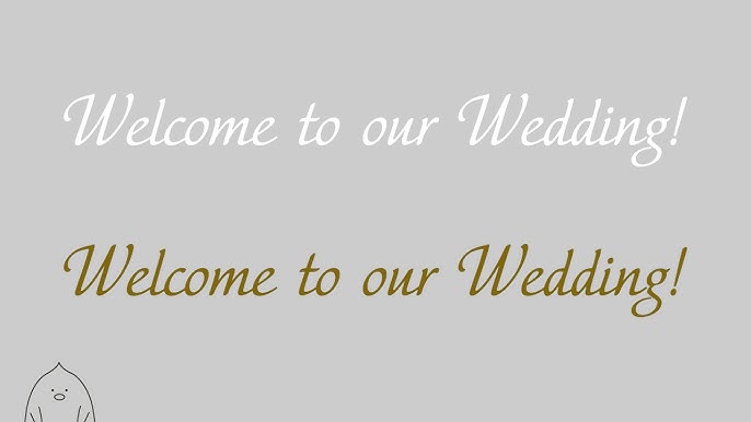 結婚式のプロフィールムービーに使用できる「Welcome to our Wedding」の文字 フリー素材- みりんの動画素材