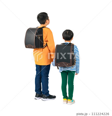 カジュアルウェア ぜんしんすがた くらしていく ランドセル4859992 の写真素材 - アフロ