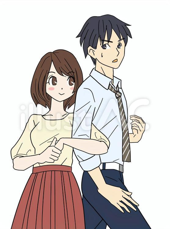 公園で腕組みして歩くカップルの写真素材FYI02972563ストックフォトの Qlean Market キュリンマーケット