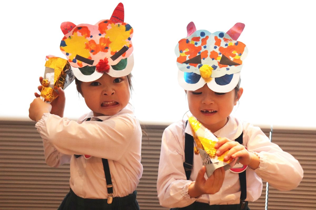 鬼のお面作り ～年長～ – 認定こども園 虹の森カトリック幼稚園学校法人 北海道カトリック学園