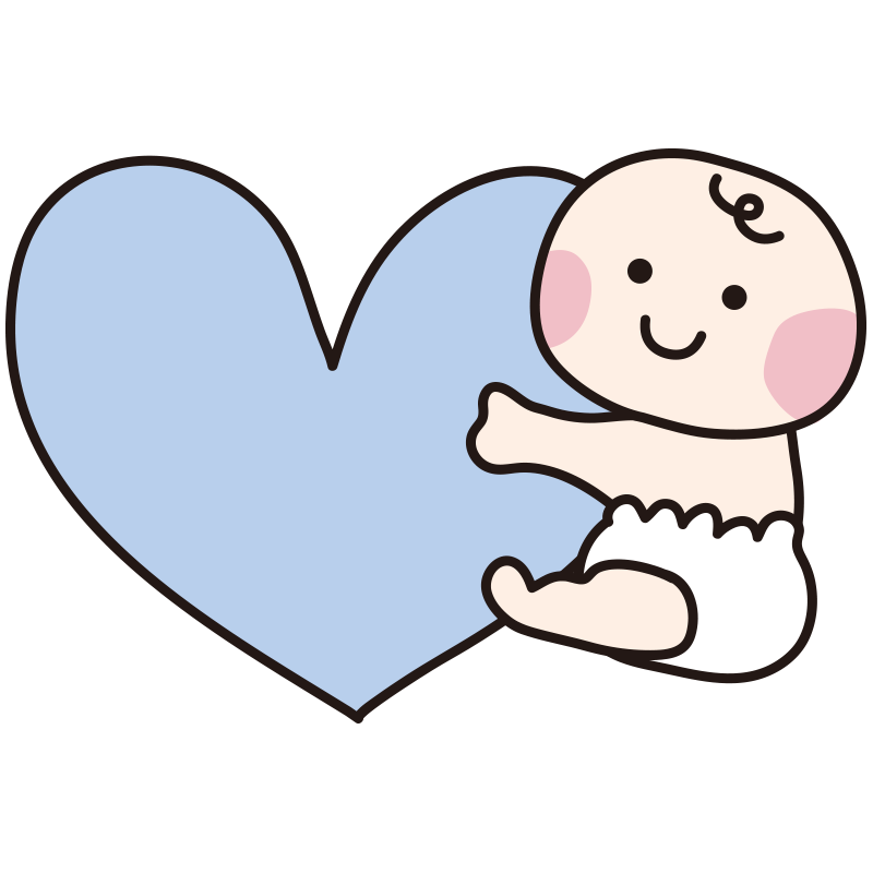 かわいい赤ちゃんの天使イラストのフリー素材イラストイメージ