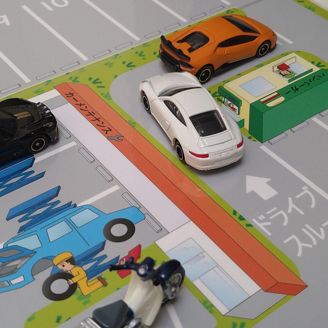 ハンドメイド A4ミニカー道路・駐車場シート3枚 Dセット トミカタウン - メルカリ