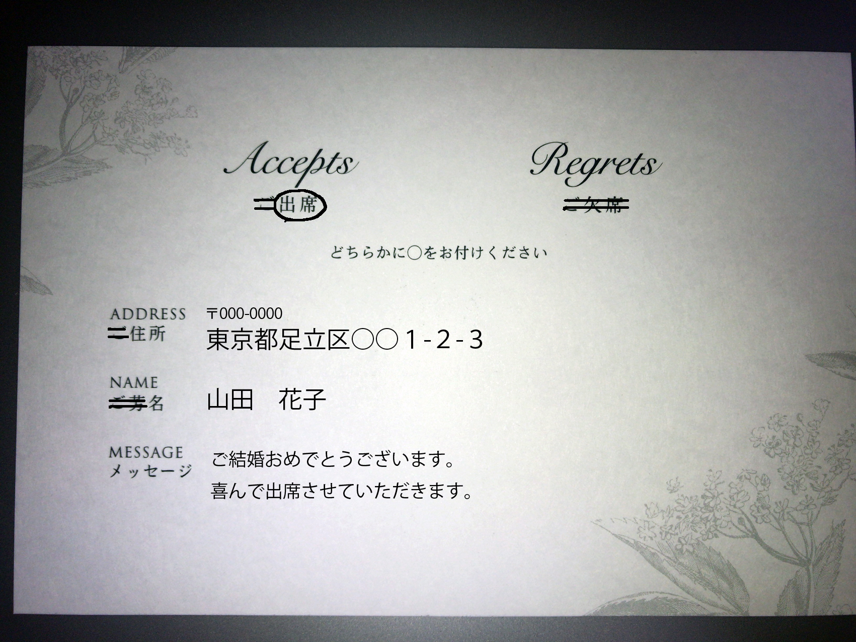 結婚式招待状の返信メッセージ例一覧結婚式・二次会のゲスト向け！お呼ばれ情報サイト