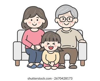 敬老の日イラストのフリー素材イラストイメージ