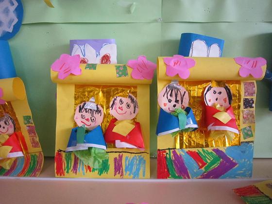 紙皿とフエルトボールでひなまつり製作♪LEE