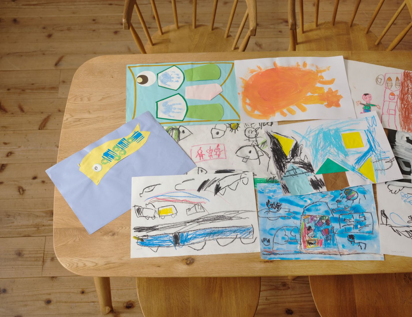 子供の絵 タオル ハンカチ 刺繍 子どもの絵 似顔絵 ハンドタオル 孫から 世界でひとつのオリジナルグッツでプレゼントやお祝いにおすすめ