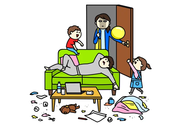 協力をお願いしても「考えとくわ」が口癖の 家事・育児しない夫 → ついに『ある人』がブチ切れ！？1 2-ftn