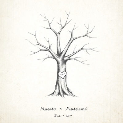 手作り用 ウェディングツリー無料素材データ手書き用風船ベース