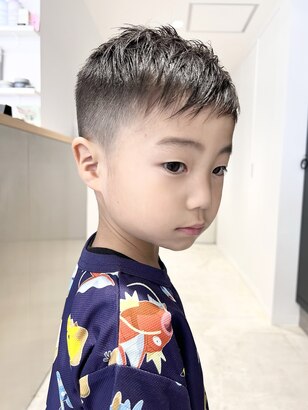 キッズカット☆小学生カット 男の子ショートヘア 前髪アシメ-キレイスタイル