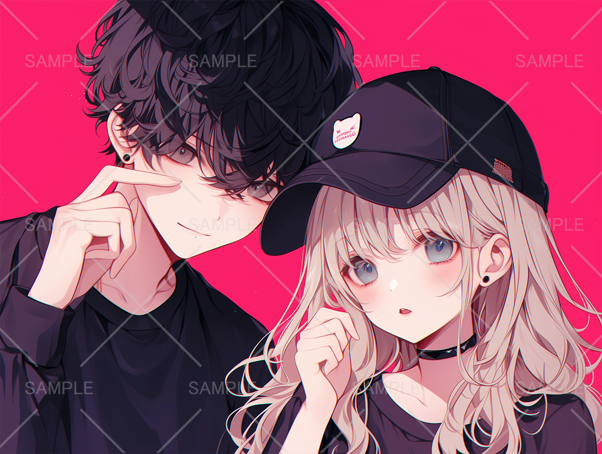 友達とペア画アイコン2人TikTok