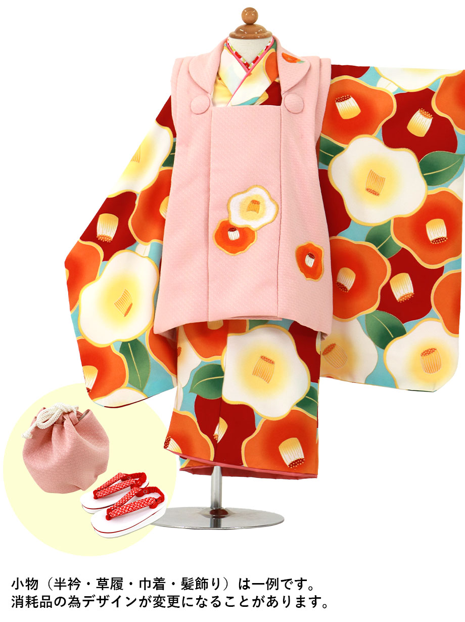 七五三 被布コート 二セット 双子 ピンク 赤 ３歳 三才 七五三セット 着物