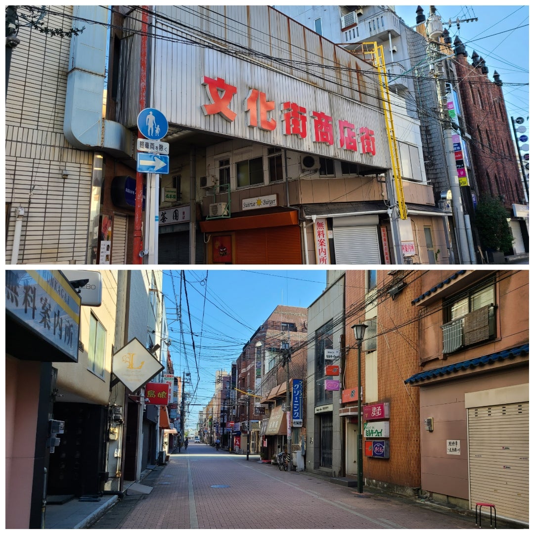 久留米散策（２）：文化街商店街のアーケードとその周辺。 - 梟の島