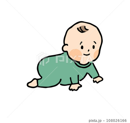 四つん這い 赤ちゃんのイラスト素材 - PIXTA