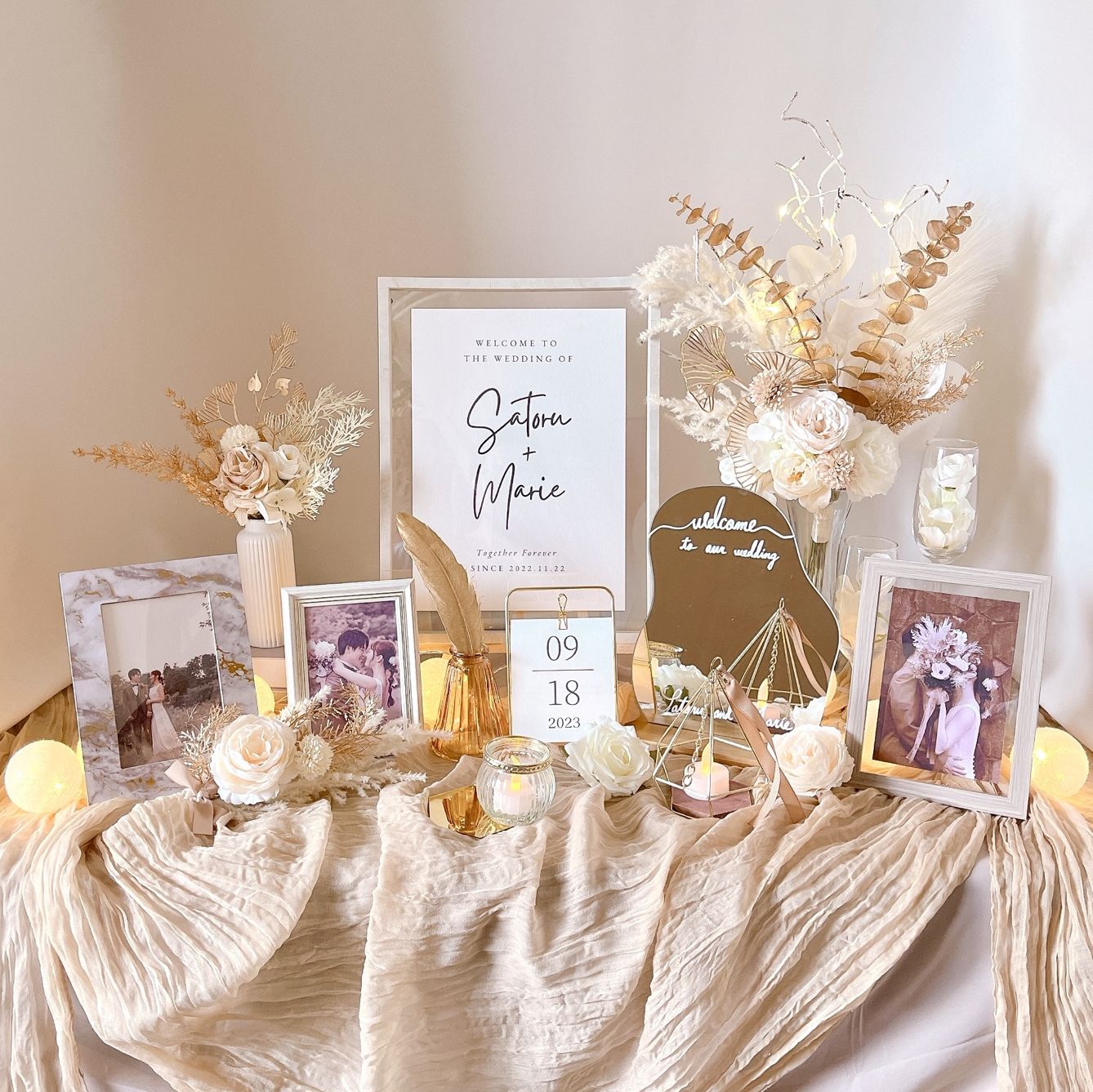 ⑧ウェルカム フォトフレーム まとめ売り 3点セット ウェルカムスペース❁オーダー❁まとめ売り